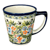 Polish Pottery Zaklady 14 oz. Tulip Mug (Floral Swallows) | Y1920-DU182 at PolishPotteryOutlet.com