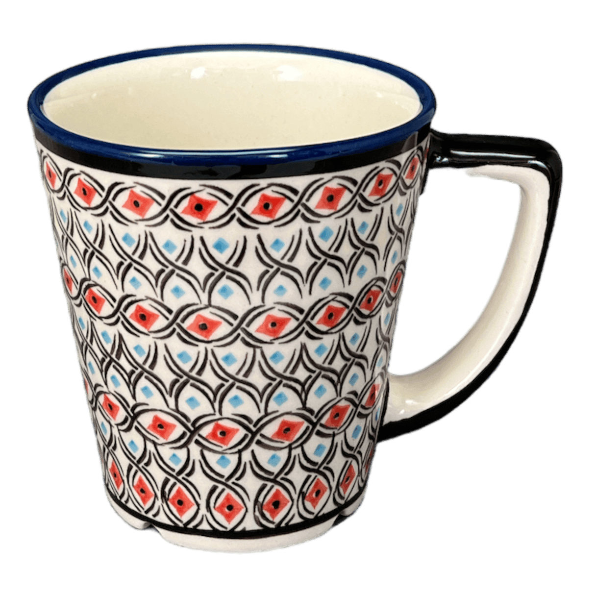 Mug, Tulip, 14 oz in "Beaded Turquoise" by Zaklady | Y1920-DU203