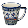 Polish Pottery Zaklady 14 oz. Tulip Mug (Emerald Mosaic) | Y1920-DU60 at PolishPotteryOutlet.com