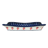 Serving Dish, Angular, 10" x 7" in "Strawberry Dot" by Zaklady | Y1935A-A310A