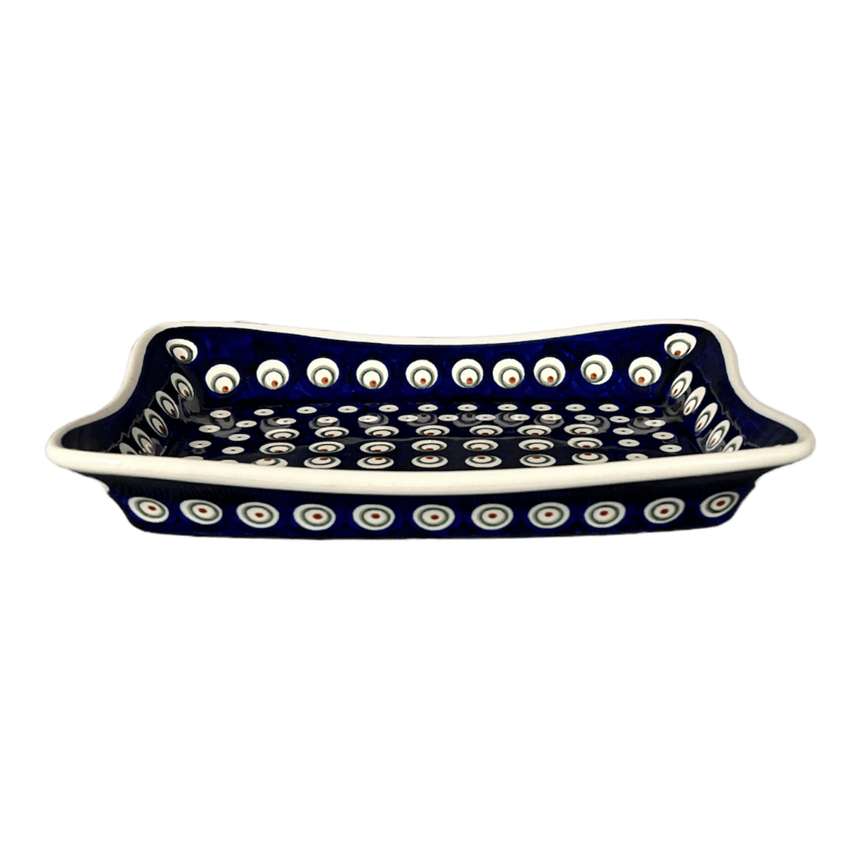 Serving Dish, Angular, 10" x 7" in "Peacock Burst" by Zaklady | Y1935A-D487