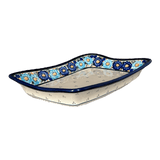 Serving Dish, Angular, 10" x 7" in "Garden Party Blues" by Zaklady | Y1935A-DU50