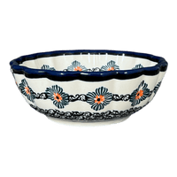 A picture of a Polish Pottery Bowl, Round, Blossom, 6" in "Mesa Verde Midnight" by Zaklady | Y1945A-A1159A as shown at PolishPotteryOutlet.com/products/6-blossom-bowl-mesa-verde-midnight-y1945a-a1159a