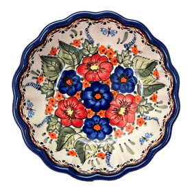 Polish Pottery Zaklady 6" Blossom Bowl (Butterfly Bouquet) | Y1945A-ART149 Additional Image at PolishPotteryOutlet.com