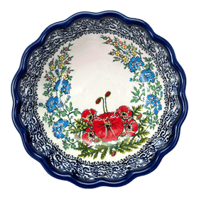 Polish Pottery Zaklady 6" Blossom Bowl (Floral Crescent) | Y1945A-ART237 Additional Image at PolishPotteryOutlet.com