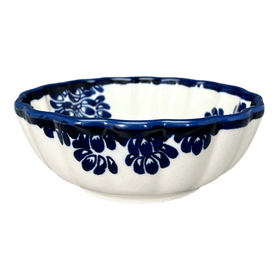 Polish Pottery Zaklady 6" Blossom Bowl (Blue Floral Vines) | Y1945A-D1210A Additional Image at PolishPotteryOutlet.com