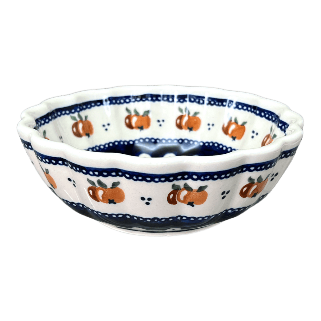 Bowl, Round, Blossom, 6" in "Persimmon Dot" by Zaklady | Y1945A-D479