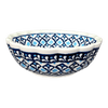 Polish Pottery 6" Blossom Bowl (Mosaic Blues) | Y1945A-D910 at PolishPotteryOutlet.com
