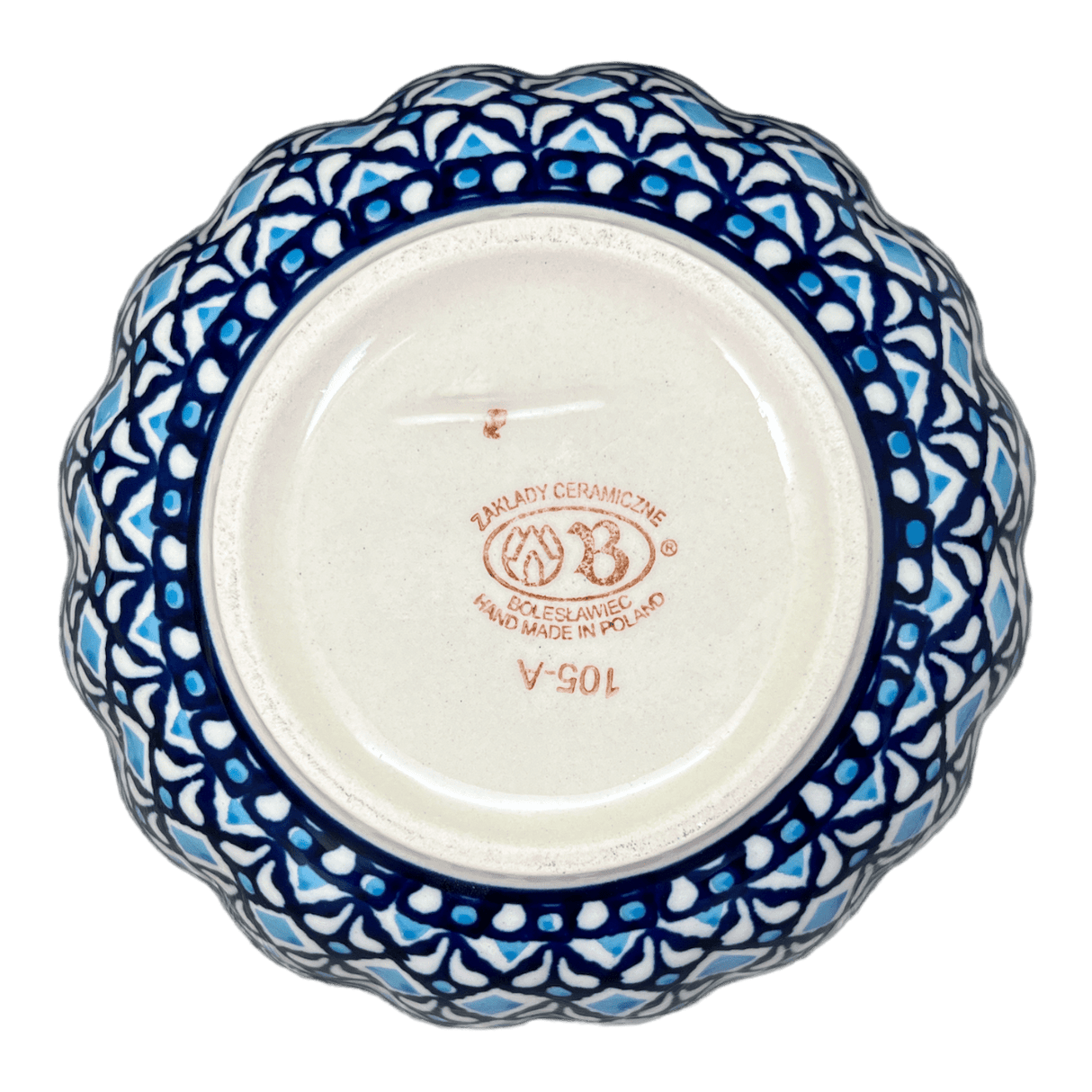 Bowl, Round, Blossom, 6" in "Mosaic Blues" by Zaklady | Y1945A-D910