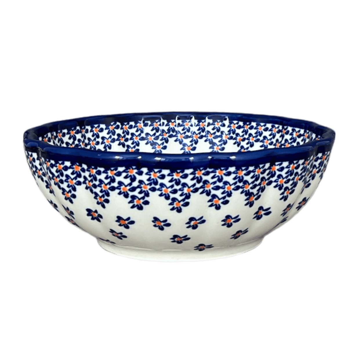 Bowl, Round, Blossom, 7" in "Falling Blue Daisies" by Zaklady | Y1946A-A882A