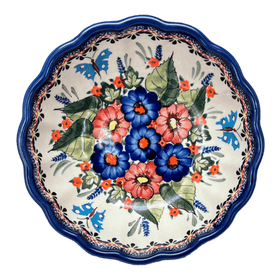 Polish Pottery 7" Blossom Bowl (Butterfly Bouquet) | Y1946A-ART149 Additional Image at PolishPotteryOutlet.com