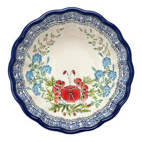 Polish Pottery Bowl, Round, Blossom, 7" in "Floral Crescent" by Zaklady | Y1946A-ART237 Additional Image at PolishPotteryOutlet.com