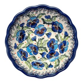 Polish Pottery Zaklady 7" Blossom Bowl (Pansies in Bloom) | Y1946A-ART277 Additional Image at PolishPotteryOutlet.com