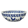 Polish Pottery Zaklady 7" Blossom Bowl (Rooster Blues) | Y1946A-D1149 at PolishPotteryOutlet.com