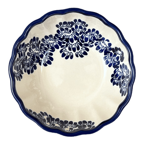 Bowl, Round, Blossom, 7" in "Blue Floral Vines" by Zaklady | Y1946A-D1210A