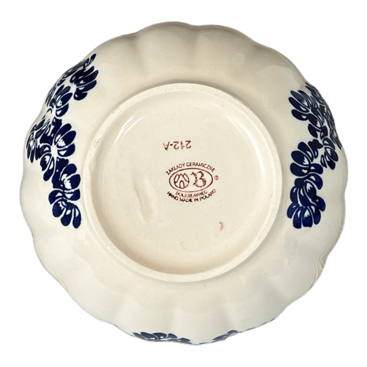 Bowl, Round, Blossom, 7" in "Blue Floral Vines" by Zaklady | Y1946A-D1210A