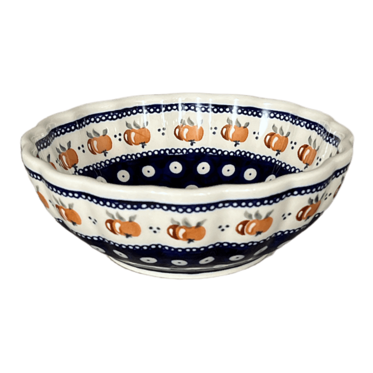 Bowl, Round, Blossom, 7" in "Persimmon Dot" by Zaklady | Y1946A-D479