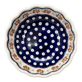 Polish Pottery Zaklady 7" Blossom Bowl (Persimmon Dot) | Y1946A-D479 Additional Image at PolishPotteryOutlet.com