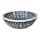 Bowl, Round, Blossom, 7" in "Mosaic Blues" by Zaklady | Y1946A-D910