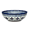 Polish Pottery Bowl, Round, Blossom, 7" in "Emerald Mosaic" by Zaklady | Y1946A-DU60 at PolishPotteryOutlet.com