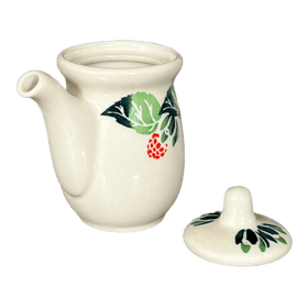 Polish Pottery Soy Sauce Pitcher (Raspberry Delight) | Y1947-D1170 Additional Image at PolishPotteryOutlet.com