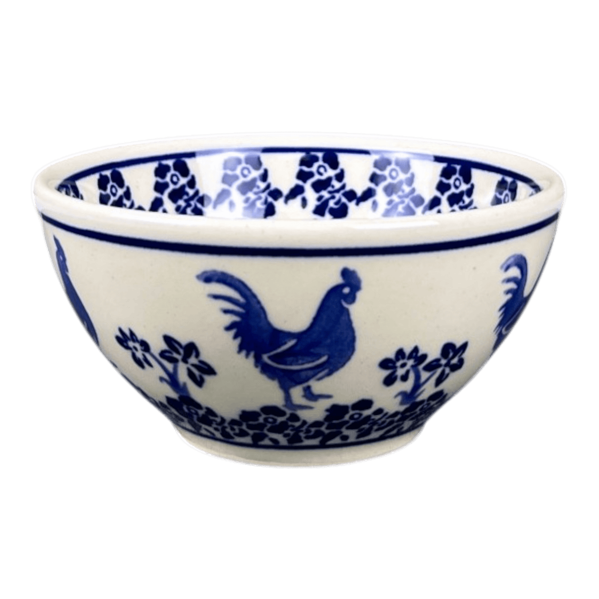 Bowl, Round, 4.5" in "Rooster Blues" by Zaklady | Y1953A-D1149