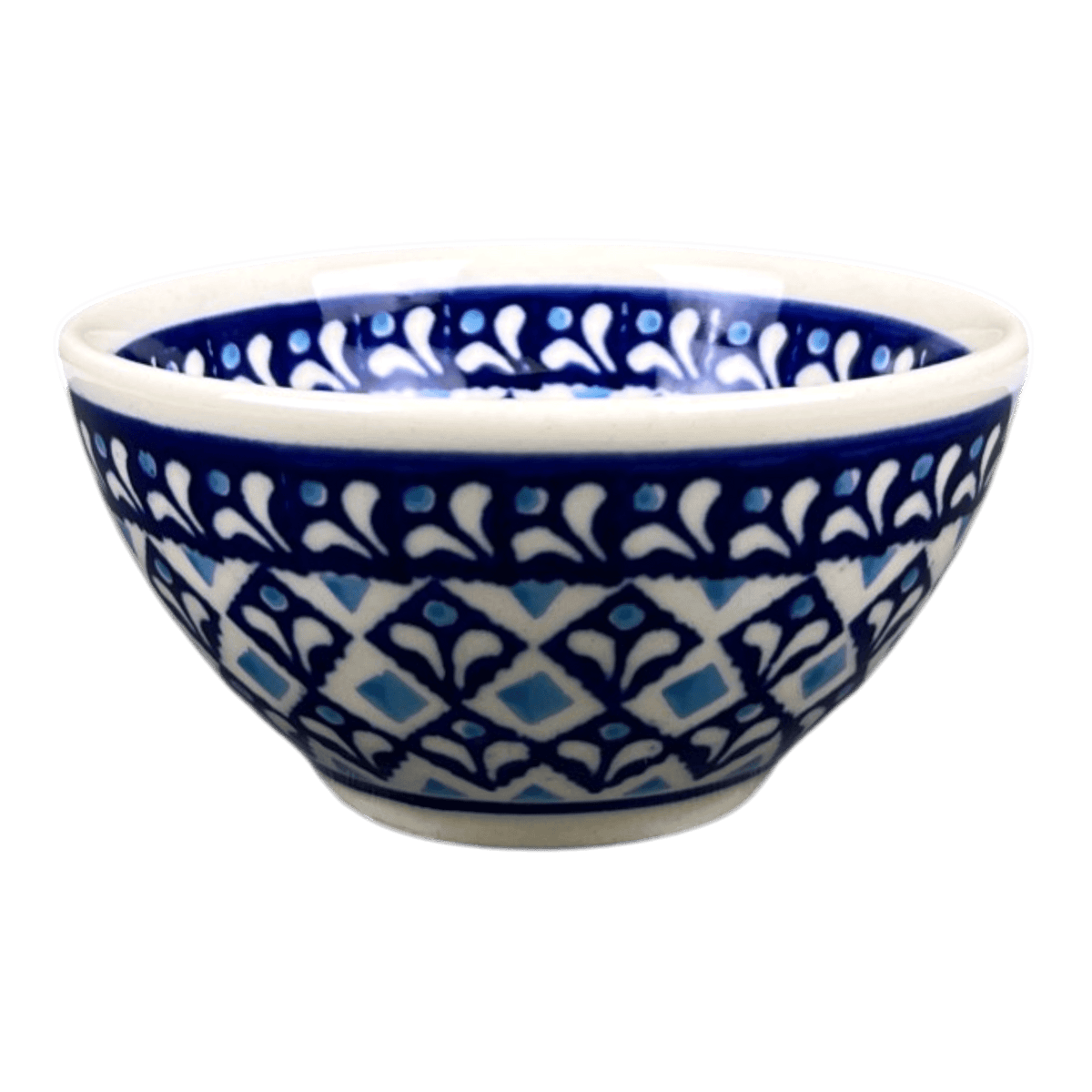 Bowl, Round, 4.5" in "Mosaic Blues" by Zaklady | Y1953A-D910