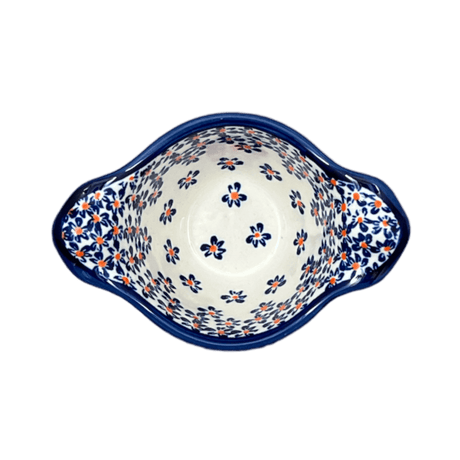 Bowl, Round, Handles, 3.5" Small in "Falling Blue Daisies" by Zaklady | Y1971A-A882A