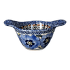 Polish Pottery Zaklady Small Bowl W/Handles (Bloomin' Sky) | Y1971A-ART148 at PolishPotteryOutlet.com