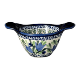 Bowl, Round, Handles, 3.5" Small in "Blue Tulips" by Zaklady | Y1971A-ART160