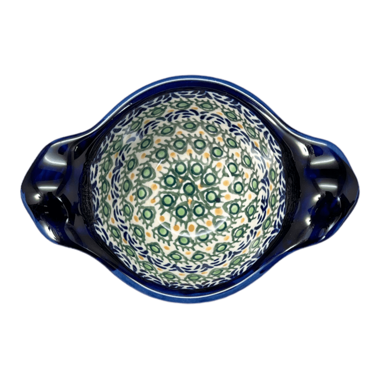 Bowl, Round, Handles, 3.5" Small in "Blue Tulips" by Zaklady | Y1971A-ART160