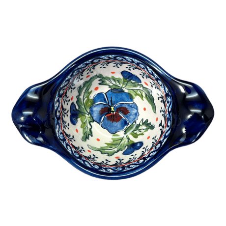 Bowl, Round, Handles, 3.5" Small in "Pansies in Bloom" by Zaklady | Y1971A-ART277