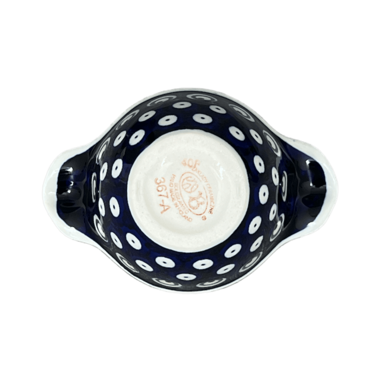 Bowl, Round, Handles, 3.5" Small in "Grecian Dot" by Zaklady | Y1971A-D923