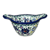 Polish Pottery Zaklady Small Bowl W/Handles (Floral Explosion) | Y1971A-DU126 at PolishPotteryOutlet.com