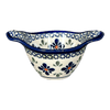 Polish Pottery Zaklady Small Bowl W/Handles (Emerald Mosaic) | Y1971A-DU60 at PolishPotteryOutlet.com