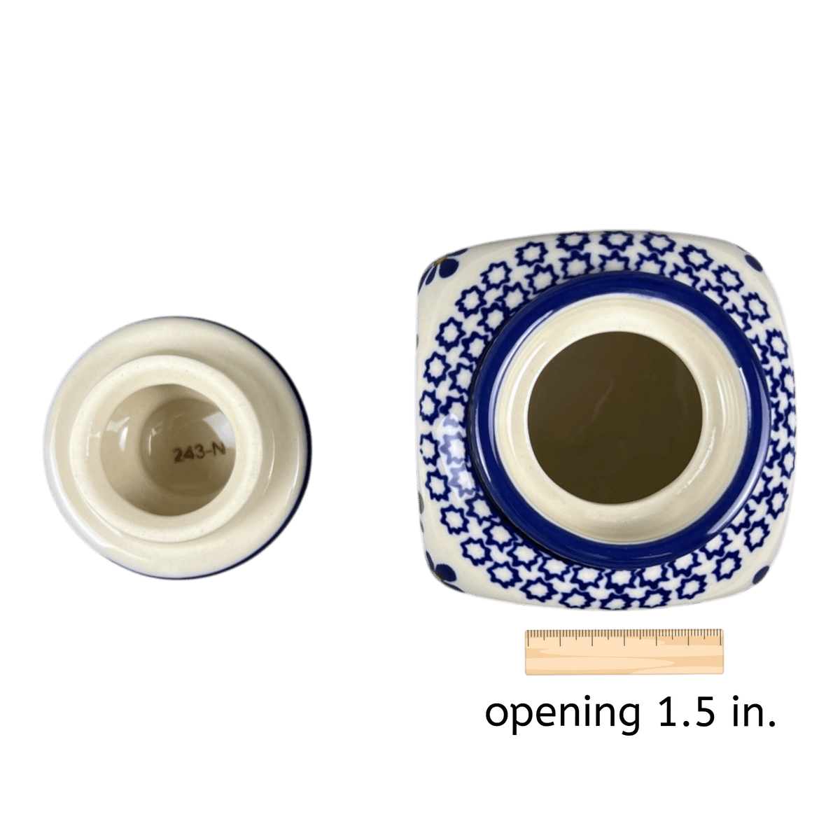 Canister, with Lid, 0.3 Liter in "Blue Mosaic Flower" by Zaklady | Y2000S-A221A