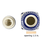 Canister, with Lid, 0.3 Liter in "Blue Mosaic Flower" by Zaklady | Y2000S-A221A