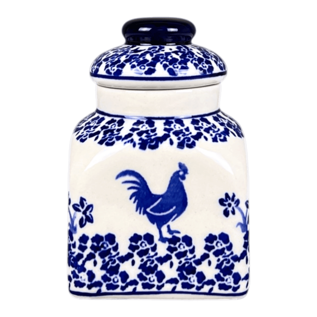 Canister, with Lid, 0.3 Liter in "Rooster Blues" by Zaklady | Y2000S-D1149