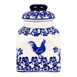 Canister, with Lid, 0.3 Liter in "Rooster Blues" by Zaklady | Y2000S-D1149