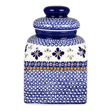Canister, with Lid, 1.4 Liter in "Blue Mosaic Flower" by Zaklady | Y2002S-A221A