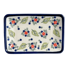 Polish Pottery Zaklady Small Sushi Tray (Mountain Flower) | Y2021-A1109A Additional Image at PolishPotteryOutlet.com