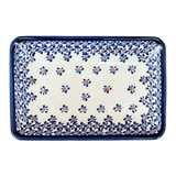 Tray, Sushi, 5" x 7.25" Small in "Falling Blue Daisies" by Zaklady | Y2021-A882A