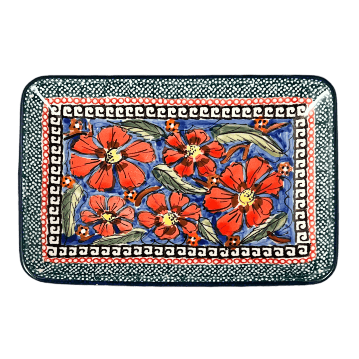 Tray, Sushi, 5" x 7.25" Small in "Exotic Reds" by Zaklady | Y2021-ART150