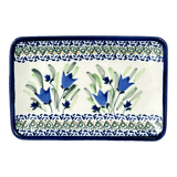 Tray, Sushi, 5" x 7.25" Small in "Blue Tulips" by Zaklady | Y2021-ART160