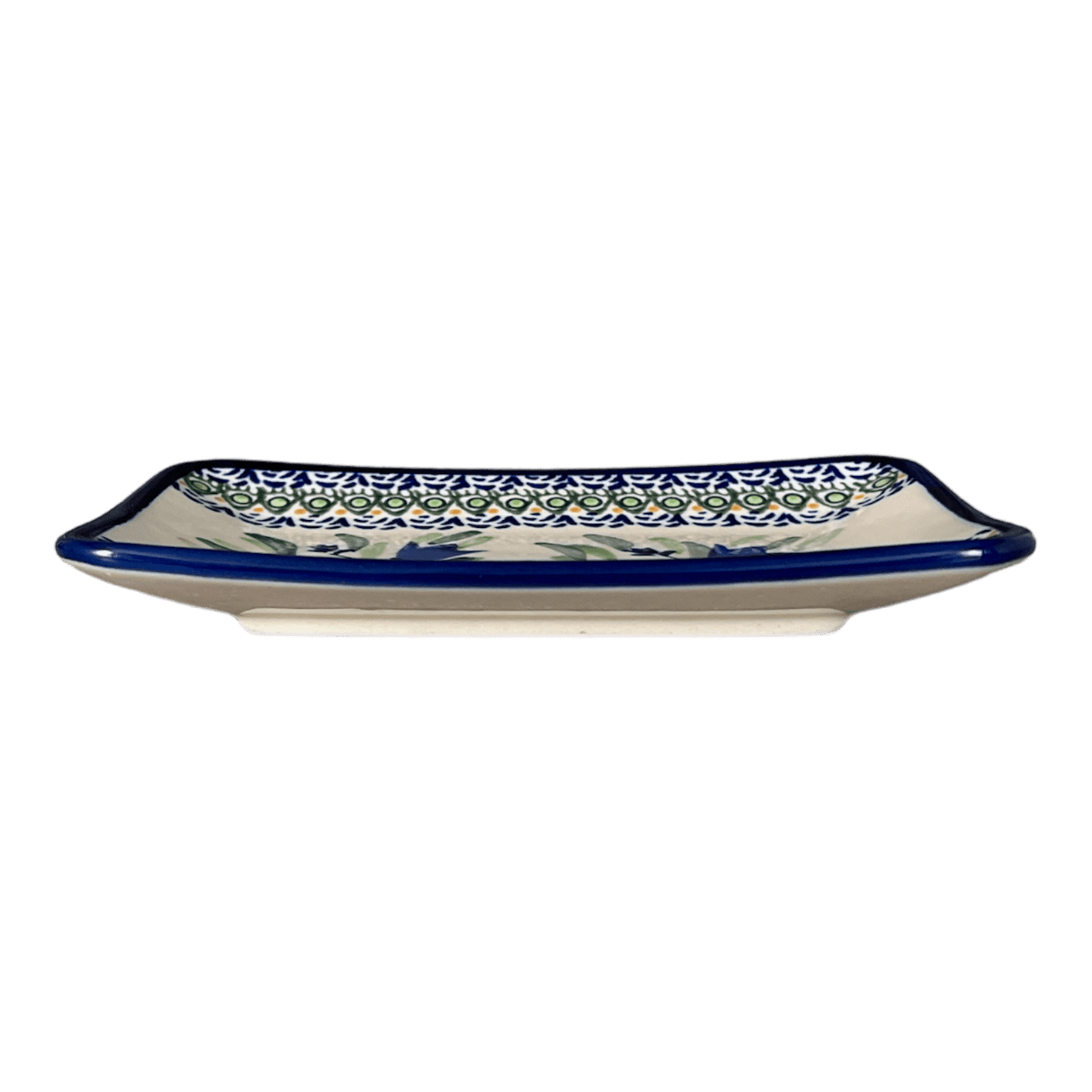 Tray, Sushi, 5" x 7.25" Small in "Blue Tulips" by Zaklady | Y2021-ART160