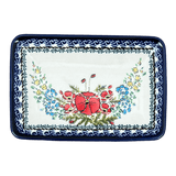 Tray, Sushi, 5" x 7.25" Small in "Floral Crescent" by Zaklady | Y2021-ART237