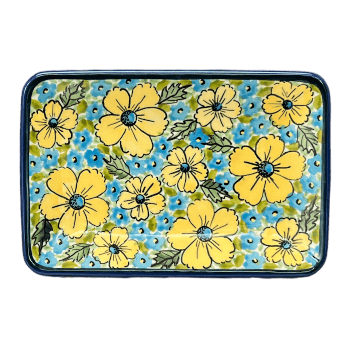 Tray, Sushi, 5" x 7.25" Small in "Sunny Meadow" by Zaklady | Y2021-ART332