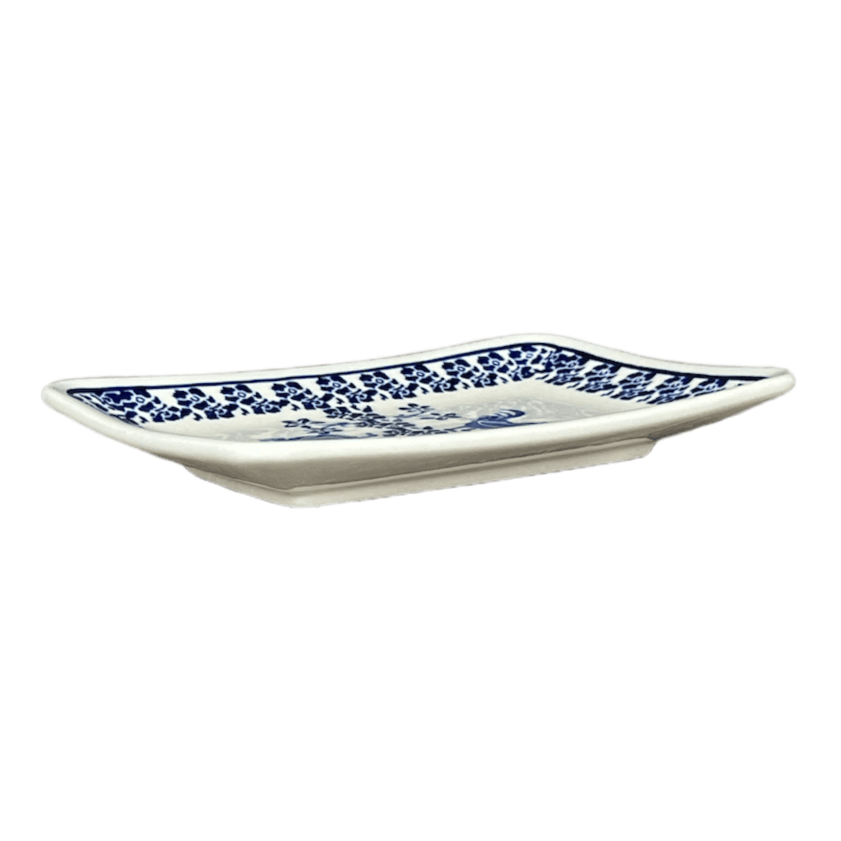 Tray, Sushi, 5" x 7.25" Small in "Rooster Blues" by Zaklady | Y2021-D1149