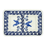 Tray, Sushi, 5" x 7.25" Small in "Rooster Blues" by Zaklady | Y2021-D1149