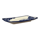 Tray, Sushi, 5" x 7.25" Small in "Blue Floral Vines" by Zaklady | Y2021-D1210A